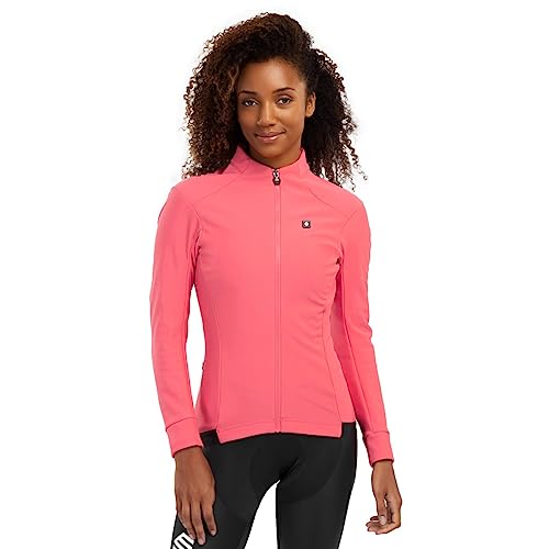 SIROKO - Winter-Fahrradtjacken für Damen J1 Breakaway - XL - Neon-Koralle von SIROKO