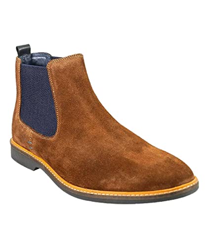 Casual Slip On Stiefel für Herren aus Wildleder in Braun, Größe 43 von SIRRI