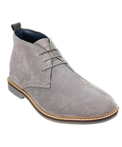 Chukka Herren Schnürstiefeletten aus Wildleder, klassische Freizeitschuhe, hellgrau, 47 EU von SIRRI