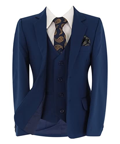 Königsblau Anzug für formelle Hochzeiten für Jungen, 6-teilig, komplettes Pagenkostüm-Set Size 9 Years von SIRRI