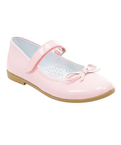 Festliche Flache Blumenmädchen Mary Janes Schuhe in Rosa, Größe 30 von SIRRI