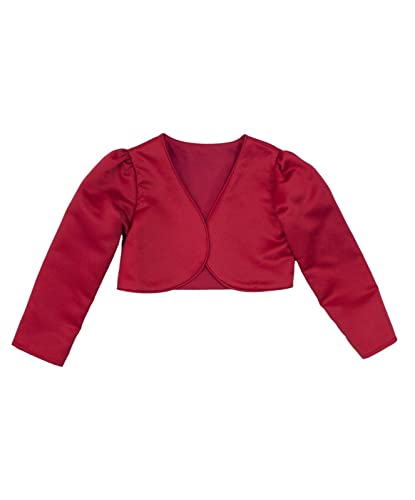 SIRRI Festliche Bolero Jacke für Baby Mädchen mit Langarm in Rot, Alter 12-18 Monate von SIRRI