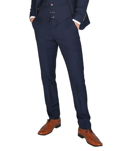 SIRRI Festliche Herren Business Anzug Slim Fit 3 Teiliges Set, Brust 60R Taille 44R von SIRRI