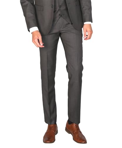 SIRRI Tailored Fit Anzughose für Festliche Hochzeiten für Herren, Dunkelgrau, Größe 42 von SIRRI