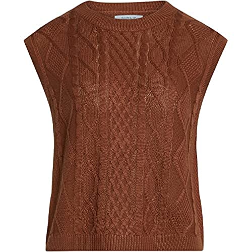 SIRUP COPENHAGEN Damen Sirup Copenhagen Rustic Brown Trendy Knitted West Pullover Sweater, Brown, L EU von SIRUP COPENHAGEN