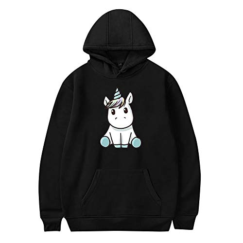 Einhorn Pulli mit Kaputze Damen Herren T Shirt TV Serien Sweatshirt Hip Hop Pullover Herbst Winter Unicorn Hoodie Teenager Jungen Langarmshirt Oberteile Tunika Top Kapuzenpullover Bluse Streetwear von SISAY