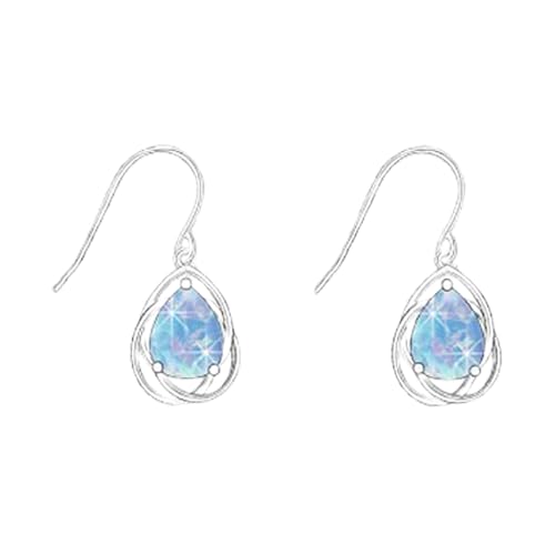 SISGEM 925 Sterling Silber Ohrhänger mit Opal für Damen Ohrringe Hängend Silber 925 für Mädchen, 2 Stück 11x9 mm Blauer Opal Tropfen Ohrringe SISGEM 925 Sterling Silber Ohrhänger mit Opal für Damen Ohrringe Hängend Silber 925 für Mädchen, 2 Stück 11x9 mm Blauer Opal Tropfen Ohrringe von SISGEM