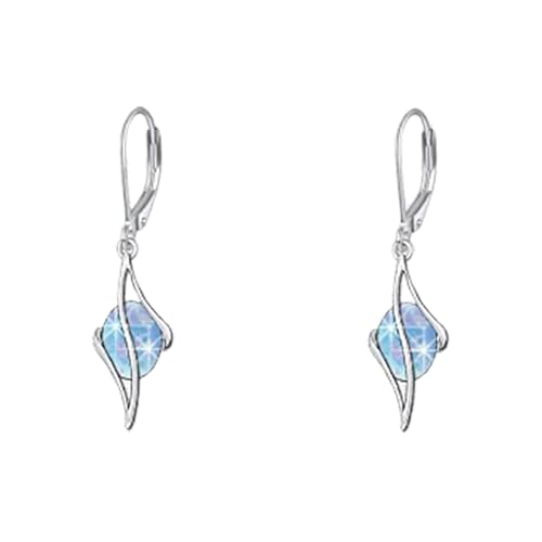 SISGEM 925 Sterling Silber Ohrhänger mit Opal für Damen Ohrringe Hängend Silber 925 für Mädchen, 2 Stück 7x5 mm Blauer Opal Tropfen Ohrringe SISGEM 925 Sterling Silber Ohrhänger mit Opal für Damen Ohrringe Hängend Silber 925 für Mädchen, 2 Stück 7x5 mm Blauer Opal Tropfen Ohrringe von SISGEM