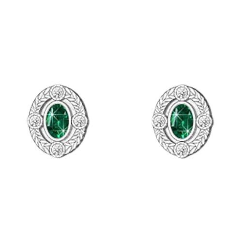 SISGEM 925 Sterling Silber Ohrstecker mit Erstellter Smaragd für Damen Ohrringe Moissanit Ohrstecker Silber 925 für Mädchen SISGEM 925 Sterling Silber Ohrstecker mit Erstellter Smaragd für Damen Ohrringe Moissanit Ohrstecker Silber 925 für Mädchen von SISGEM
