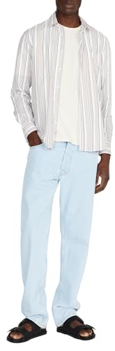 Sisley Mens Trousers 4P7YSE01H Pants, Light Blue Denim 901, 35 von SISLEY