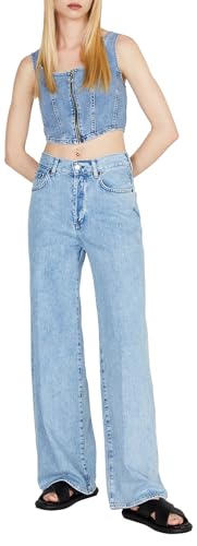 Sisley Womens TOP 5OH0LH00N Shirt, Light Blue Denim 902, S Sisley Womens TOP 5OH0LH00N Shirt, Light Blue Denim 902, S von SISLEY
