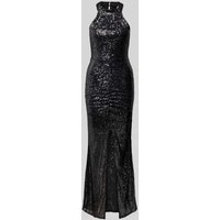 SISTAGLAM Abendkleid mit Paillettenbesatz in Anthrazit, Größe 40 von SISTAGLAM