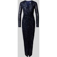 SISTAGLAM Abendkleid mit Paillettenbesatz in Marine, Größe 38 von SISTAGLAM