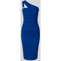 SISTAGLAM Knielanges Abendkleid mit Raffungen Modell 'AYA' in Royal, Größe 38 von SISTAGLAM