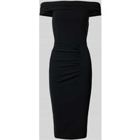 SISTAGLAM Knielanges Cocktailkleid mit Raffungen in Black, Größe 34 von SISTAGLAM