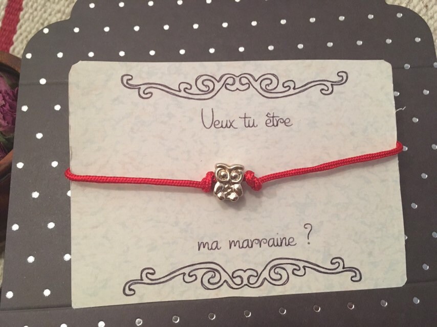 Anfrage Patin Geschenk Kindermädchen Herrin Estods Armband Eule Anhänger Personalisierte Text Anfrage Patin Geschenk Kindermädchen Herrin Estods Armband Eule Anhänger Personalisierte Text von SISTOUCH