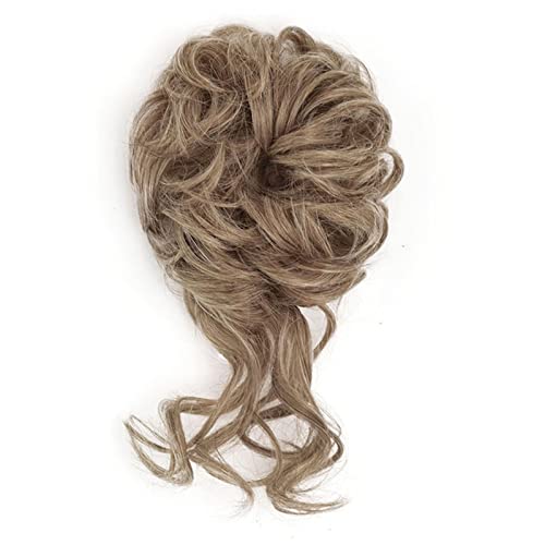 Haarteil Synthetischer Haarknoten, unordentlicher Chignon mit Quasten, Pferdeschwanz, Haarverlängerungen, Wellenknoten for Frauen, elastisches Gummiband, Haargummis Haarteil Haargummi (Color : M12-61 von SISWIM