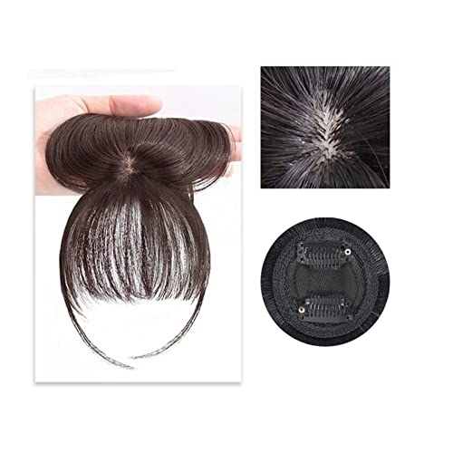 Pony Front Synthetic 3D Air Fringe Bangs Clip in Bang Hair Extensions Straight Synthetic Hairpiece Weiches Naturhaar Zubehör for Frauen Mädchen Pony Haarspange (Size : Talla �nica, Color : C-3(2M33) von SISWIM