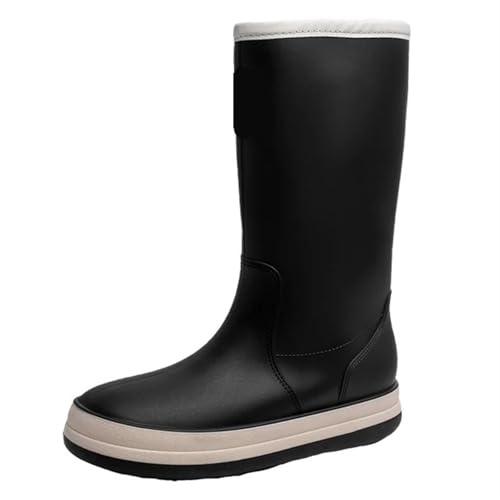 Herren Regenstiefel Gummistiefel Halbhohe wasserdichte Arbeitsstiefel Bequeme Schuhe for Gummistiefel Herren(Color1,41) von SITBXO