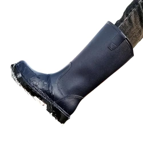 Herren Regenstiefel Outdoor Gummi Männliche Schuhe Galoschen for die Stadt Niedrigen Absatz Wasserdicht Beständig Gummistiefel Herren(Purple Blue Shoes,44) von SITBXO