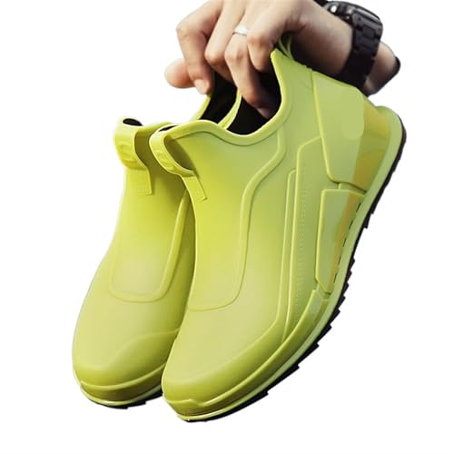 Regenschuhe, Herren-Regenstiefel, wasserdichte Schuhe, Küchengummischuhe, Überschuhe, Autowaschschuhe Gummistiefel Herren(Green,43) von SITBXO