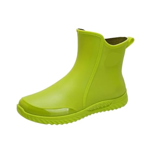 Regenstiefel for Herren, kurze Stiefel, Küchenschuhe, niedrig geschnitten, for den Außenbereich, Autowäsche, wasserdichte Schuhe Gummistiefel Herren(Green,42) von SITBXO