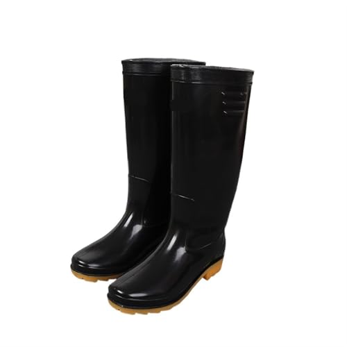 SITBXO Herren Regenstiefel Arbeitsschuhe Küche Wasserdicht Männlich Regen Autowäsche Herrenschuhe Gummistiefel Herren(Black and yellow,43) von SITBXO