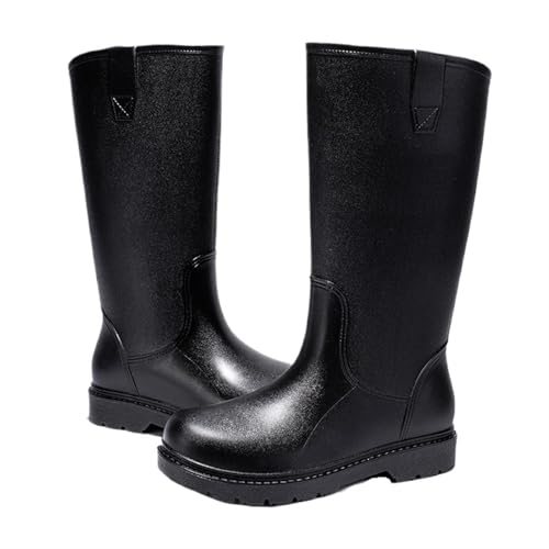 SITBXO Outdoor-Mann-Stiefel Herren Regenstiefel Bequeme verschleißfeste wasserdichte Herrenschuhe Gummistiefel Herren(Color1,43) von SITBXO