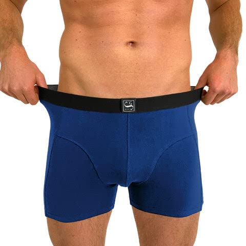 SITZTGUT Boxershorts Herren aus Baumwolle - Trocknergeeignet, Kratzfrei ohne Etikett, Bequeme Passform - Blau, Größe 2XL, 6er Pack von SITZTGUT