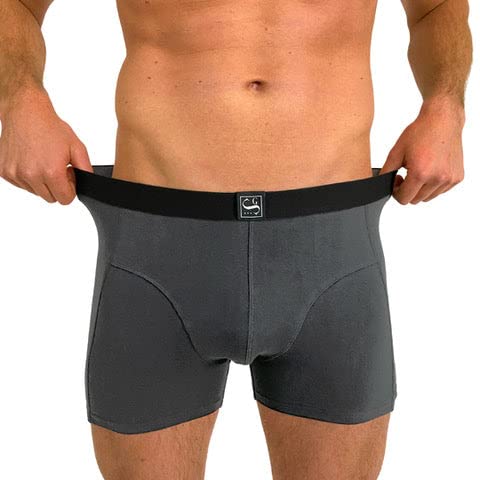 SITZTGUT Boxershorts Herren aus Baumwolle - Trocknergeeignet, Kratzfrei ohne Etikett, Bequeme Passform - Grau, Größe 4XL, 6er Pack von SITZTGUT