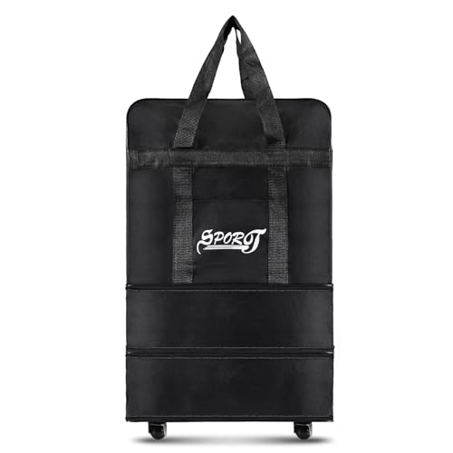 SIUKE Erweiterbarer Faltbarer Koffer zusammenklappbare rollende Reisegepäcktasche für Männer und Frauen von SIUKE