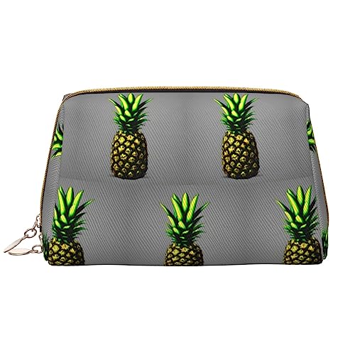 SIULAS Ufo Landing Reise-Make-up-Tasche, Kultur- und Kosmetiktasche, Reißverschluss-Tasche, Kosmetik-Organizer, niedliche Make-up-Pinsel-Aufbewahrungstasche (groß), Cartoon Ananas, Einheitsgröße von SIULAS