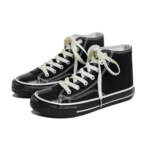 SIUSUMFO Erwachsene Segeltuchschuhe Damen Sneaker Laufschuhe Turnschuhe High-top rutschfeste Sportschuhe Freizeitschuhe EU 38.5 Ganzschwarz SIUSUMFO Erwachsene Segeltuchschuhe Damen Sneaker Laufschuhe Turnschuhe High-top rutschfeste Sportschuhe Freizeitschuhe EU 38.5 Ganzschwarz von SIUSUMFO