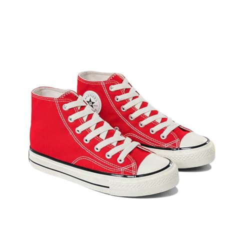 SIUSUMFO Erwachsene Segeltuchschuhe Herren Sneaker Hoch Laufschuhe Turnschuhe rutschfeste Sportschuhe Freizeitschuhe 40.5 EU Rot von SIUSUMFO