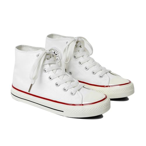 SIUSUMFO Erwachsene Segeltuchschuhe Herren Sneaker Hoch Laufschuhe Turnschuhe rutschfeste Sportschuhe Freizeitschuhe 41.5 EU Weiß Rot SIUSUMFO Erwachsene Segeltuchschuhe Herren Sneaker Hoch Laufschuhe Turnschuhe rutschfeste Sportschuhe Freizeitschuhe 41.5 EU Weiß Rot von SIUSUMFO