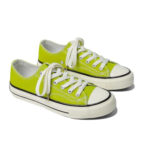 SIUSUMFO Erwachsene Segeltuchschuhe Herren Sneaker Niedrig Laufschuhe Turnschuhe rutschfeste Sportschuhe Freizeitschuhe 40 EU Grasgrün von SIUSUMFO