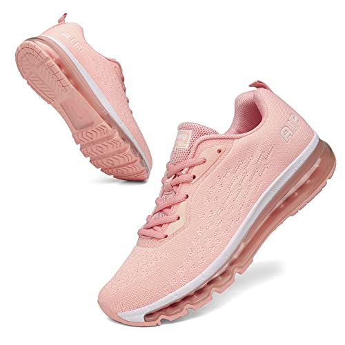 SIVIGR Laufschuhe Herren Damen Turnschuhe Straßenlaufschuhe Walkingschuhe Sneaker Fitness Schuhe Air Sportschuhe FA2 Pink Größe: 38 EU von SIVIGR