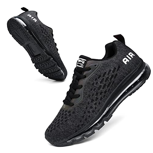 SIVIGR Laufschuhe Herren Damen Turnschuhe Straßenlaufschuhe Walkingschuhe Sneaker Fitness Schuhe Air Sportschuhe FA2 Schwarz Größe: 39 EU von SIVIGR