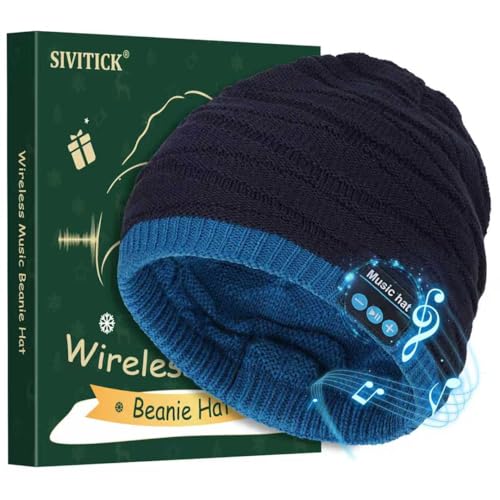 SIVITICK Bluetooth Mütze Geschenke für Männer Frauen Teenager Winter Mütze mit Kopfhörern Bluetooth Jungen Papa von SIVITICK