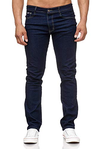 SIX Jeans Herren Texas Contrast' Jeans (Dunkelblau, W34) von SIX Jeans