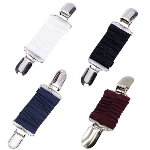 SIXHAOBU 4 Stück Cardigan Pullover Clips, Kleiderclips zum Festziehen der Rückenpartie,Taillenmieder Clip Kragen Clip Taillengurtclip Kragen Clip Hemd Brosche Clip für Frauen Mädchen Dekor von SIXHAOBU