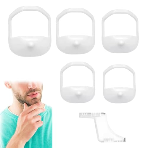 SIXHAOBU 6 Stück Bartformer Schablone, Bartschablone Herren Goatee Rasierschablone, Transparent Bart Former Bart Rasiervorlage, Shaping Werkzeug für Männer Rasierhilfsmittel Zubehör von SIXHAOBU