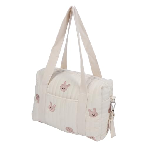 SIXRUN Baby Pushair Organizer, Kinderwagen Organizer -Tasche, Mama mit Multifunktionaler Reißverschluss -Sticktasche für Baby Essentials, Bücher und Einkaufsgegenstände (Kaninchentasche) von SIXRUN