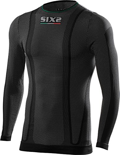 SIXS Carbon Shirt Rundhals schwarz XL - Motorrad Unterhemd von SIXS