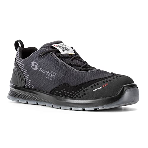 SIXTON Sicherheitsschuhe Auckland S3 SRC, Farbe:schwarz, Schuhgröße:40 (UK 6.5) von SIXTON