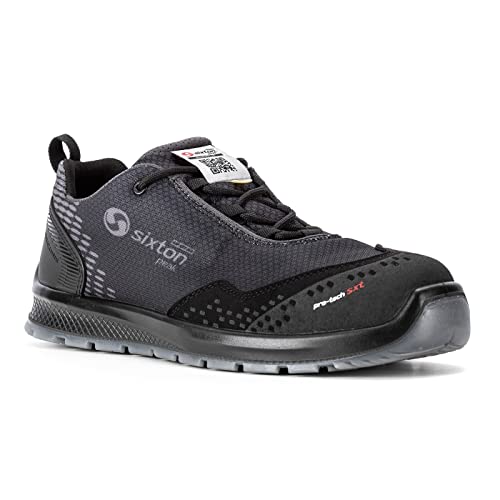 SIXTON Sicherheitsschuhe Auckland S3 SRC, Farbe:schwarz, Schuhgröße:43 (UK 8.5) von SIXTON