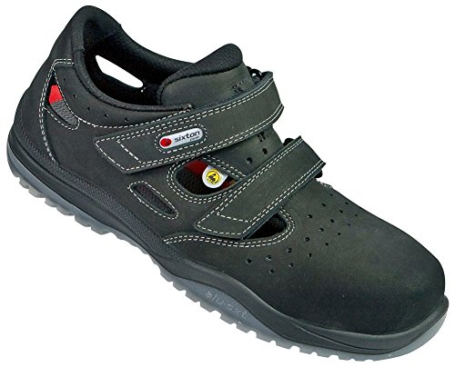 SIXTON Sicherheits Sandale Mambo S1P SRC ESD nach EN ISO 20345:2011 Farbe: schwarz von SIXTON