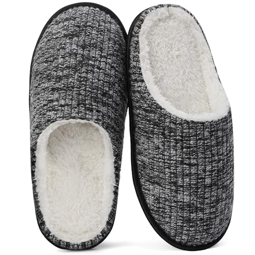 SIXXIN Herren-Hausschuhe, pelzig, für drinnen und draußen, rutschfeste Hausschuhe für Herren, GRAU, 42.5 EU SIXXIN Herren-Hausschuhe, pelzig, für drinnen und draußen, rutschfeste Hausschuhe für Herren, GRAU, 42.5 EU von SIXXIN