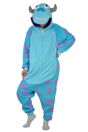 SIYUE Onesie Kostüm Relaxo Jumpsuit Monsters Sulley Erwachsene Pyjamas Damen Herren Kostum Tier Schlafanzug Weihnachten Karneval Halloween PJ-ShaLi M von SIYUE