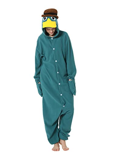 SIYUE Onesie Kostüm Schnabeltier Pyjama Relaxo Erwachsene Tier Relax Kostuem Damen Fasching Halloween Schlafanzug Cosplay Jumpsuit Karneval LvYZS-S von SIYUE